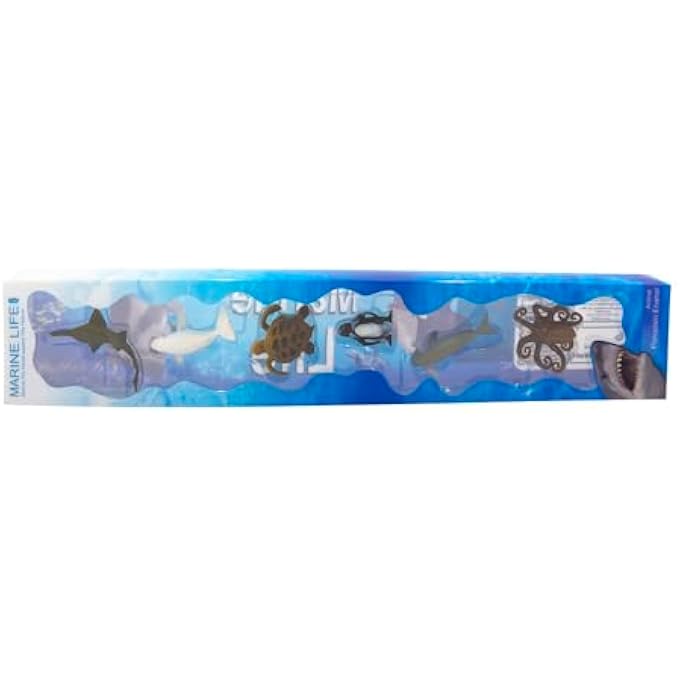 GALAXY 6 OCEAN CREATURES TOY SET - REALISTIC OCTOPUS, DUGONG, SEA TURTLE, BELUGA, PENGUIN, AND SAWTOOTH FISH FIGURES, HAND-PAINTED, SAFE PVC, EDUCATIONAL AND FUN FOR KIDS - Image 2